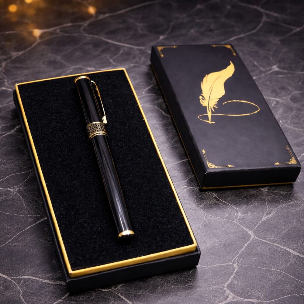 Siyah Desenli Metal Kalem