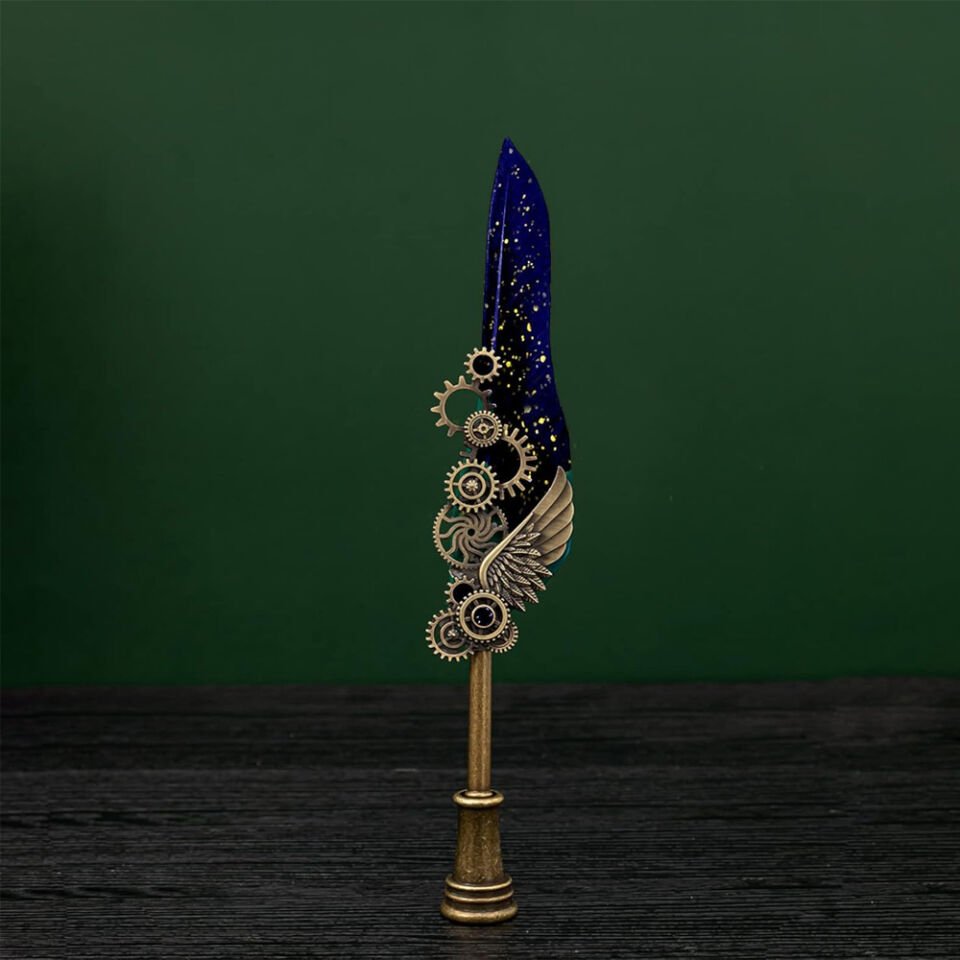 Tüylü Özel Tasarım Divit Hokka Kalem Seti