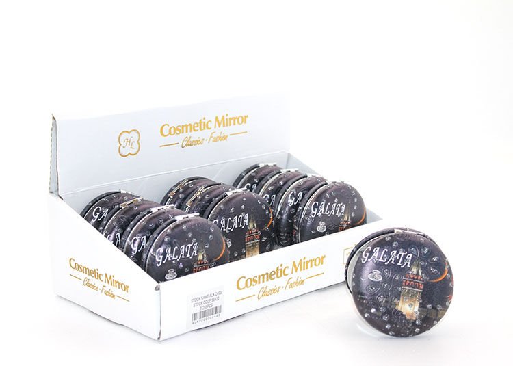 Taşlı İstanbul Tasarımı El Aynası Kalın