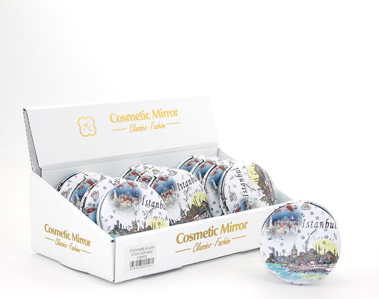 Taşlı İstanbul Tasarımı El Aynası Kalın