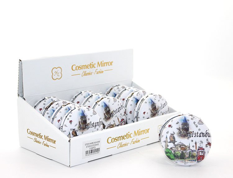 Taşlı İstanbul Tasarımı El Aynası Kalın