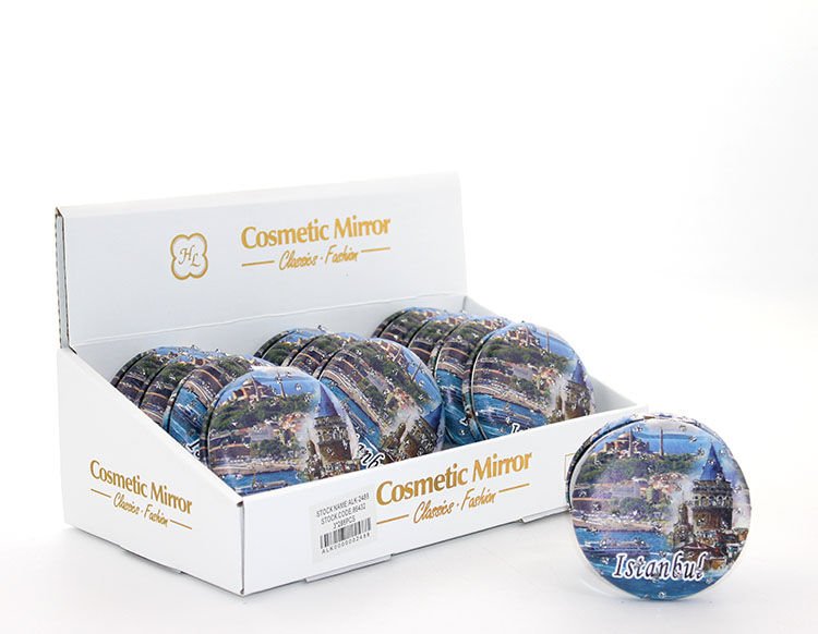 Taşlı İstanbul Tasarımı El Aynası Kalın