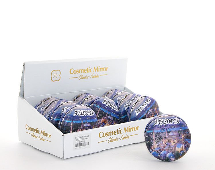 Taşlı İstanbul Tasarımı El Aynası Kalın