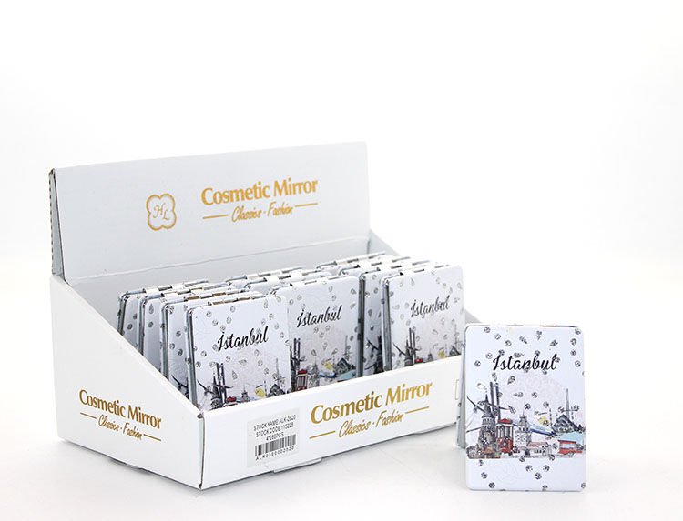 Taşlı İstanbul Tasarımı El Aynası İnce