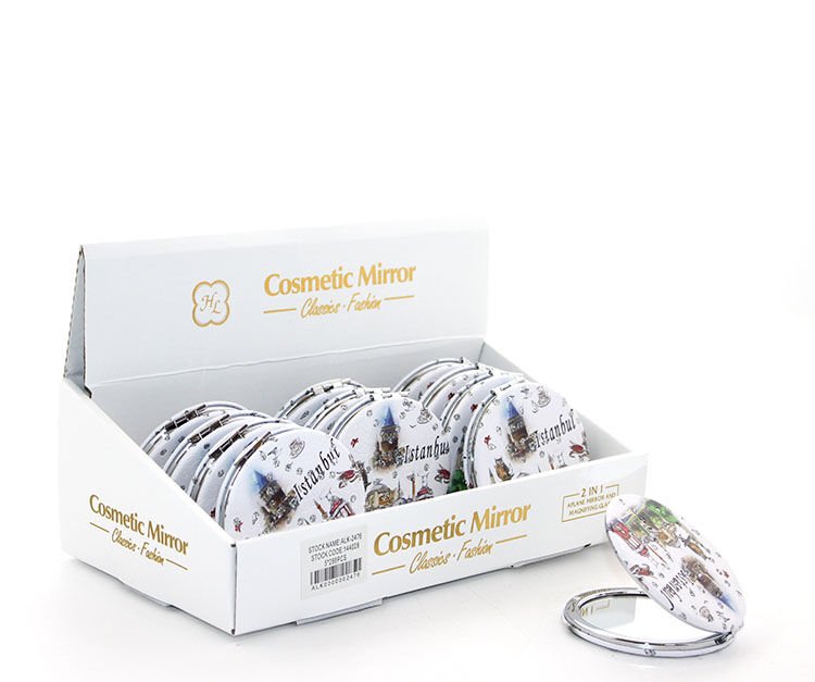 Taşlı İstanbul Tasarımı El Aynası İnce