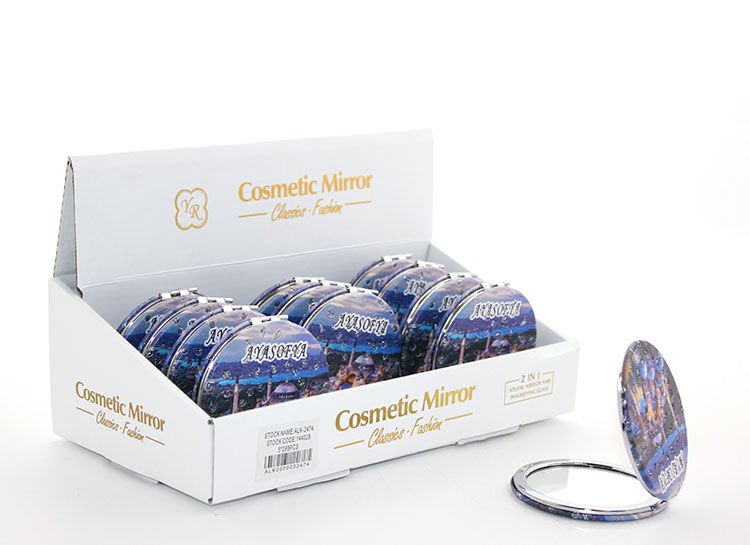 Taşlı İstanbul Tasarımı El Aynası İnce