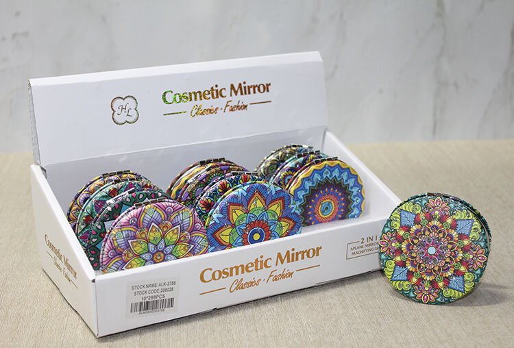 Taşlı El Aynası Yuvarlak İnce